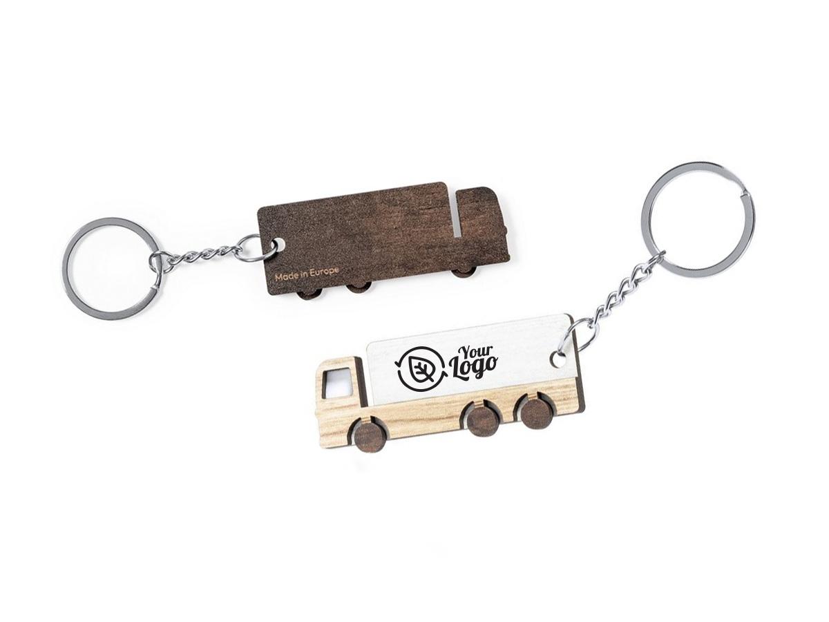 Schlüsselanhänger aus Holz Lastwagen-foto-thumb